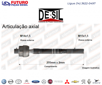 ARTICULACAO AXIAL HILUX 2.5 3.0 05/15